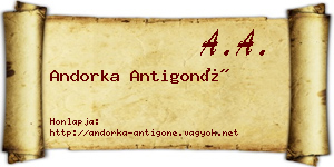Andorka Antigoné névjegykártya